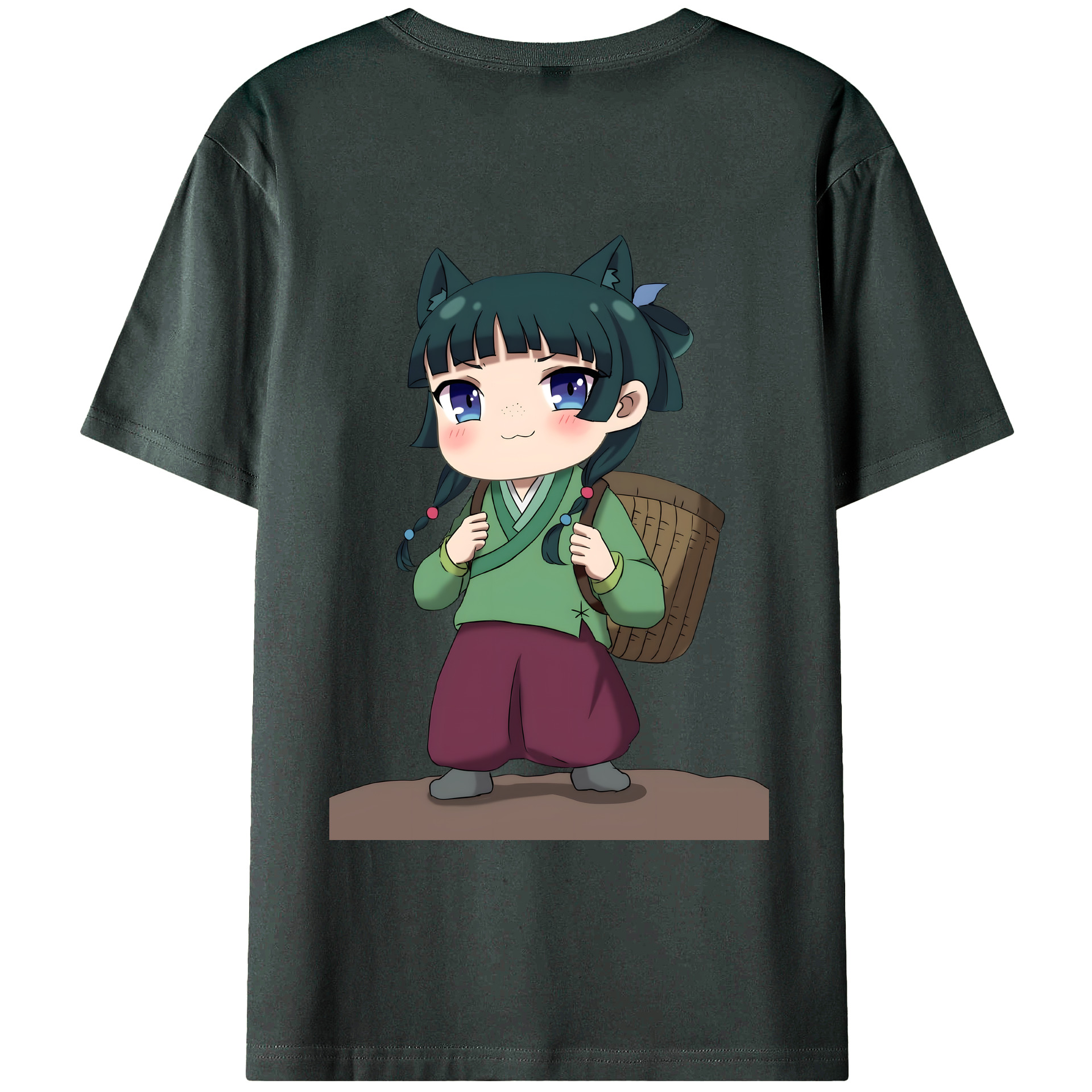 （画像用） 薬屋のひとりごと The Apothecary Diaries 綿100％ メンズ半袖Tシャツ（バックプリント） 通気性